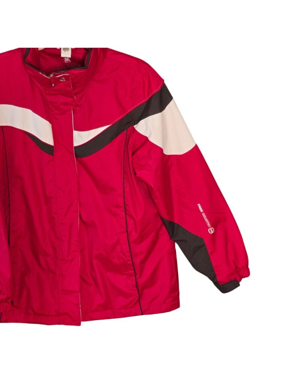 Vintage Free Country Radiance Ski Jacket Medium Red White Wave Colorblock - Picture 2 of 16